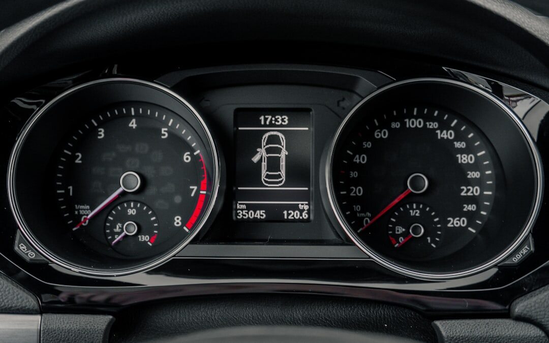 modern car dashboard display